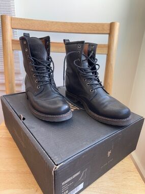 FRYE Veronica Combat Boots, Black Sz 8.5